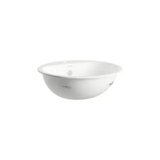 Laufen CLASSICS Einbauwaschtisch H517CL60001041 475 x 47 5x 186 mm, rund, 1 Hahnloch, mit Überlauf, weiß
