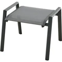 Siena Garden Hocker TAURO, Gestell aus Aluminium, Ranotex® Bezug royal-grey, matt anthrazit