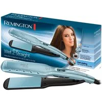 Remington Glätteisen 2-in-1 Haarglätter Wet2Straight Wide Plate S7350 Keramik-Beschichtung, 2-in-1 Styling-Produkt zum Trocknen und Glätten der Haare