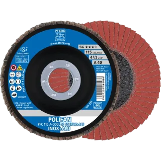 PFERD TOOLS POLIFAN Fächerscheibe PFC konisch SG INOX+ALU Edelstahl/Alu - 67754115