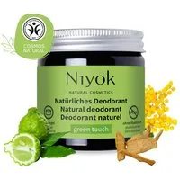 Niyok Deo-Creme 2-in-1 anti-transpirant, Schutz vor Geruch & Schweiß, ohne Alluminium, Green Touch, Deodorant Creme Unisex, Feste Deo Creme, vegan