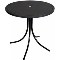 Mojawo Küchentisch Runder Gartentisch Campingtisch Outdoortisch Kindertisch Ø50cm Schwarz