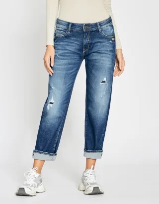 GANG Damen Jeans 94NADIA CROPPED - boyfriend fit Jeans denim authentic