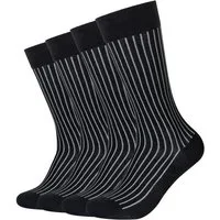 Camano Socken ca-soft shadow bold stripes 4er Pack 4er Pack Ca-soft Piqué Bund ohne Druck, Weiche, gekämmte Baumwolle