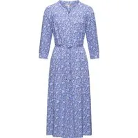 Ragwear Maxikleid Meve Leichtes Langarmkleid mit Blumenmuster
