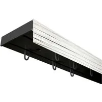 SN DECO GROUP Gardinenschiene Vorhangschiene SH (1) mit Blende 5 cm, 2-läufig, Fixmaß, mit Bohren, verschraubt, Kunststoff