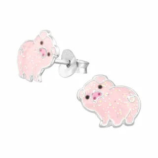 Schweine Ohrringe aus 925 Silber