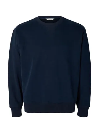 selected men - SLMRELAXGRANT LS CREW NECK SWEAT Sky Captain - Gr. - L