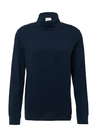 s.Oliver Red Label - Longsleeve mit Rollkragen blau - Gr. - S