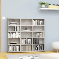 vidaXL Regal, CD-Regal Betongrau 102x23x89,5 cm Holzwerkstoff