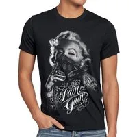 style3 T-Shirt Marilyn No Pain Tattoo monroe ink punk rock tätowiert bike rockabilly