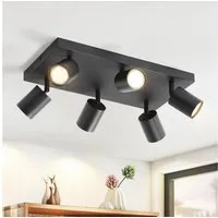 ZMH LED Deckenstrahler 6 Flammig Modern GU10 Spots 330° Schwenkbar Deckenspots Flur Küche, Hochwertige Matreial, LED fest integriert, Wandstrahler für Wohnzimmer Schlafzimmer
