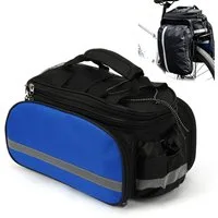 OSTWOLKE Gepäckträgertasche Fahrradtasche 27L, erweiterbar, wasserdicht aus 600D Oxford-Gewebe, mit Regenhülle & Schultergurt für E-Bike, MTB & Citybike