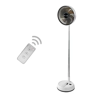 Tevorex Portable Multifunction Oscillating Standing Fan with Three Speed Timing Remote Controller Foldable Desk Fan Rech