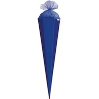 Roth Schultüte XXL-Bastelschultüte Ultramarinblau, 100 cm, eckig, mit Tüllverschluss, Zuckertüte für Schulanfang