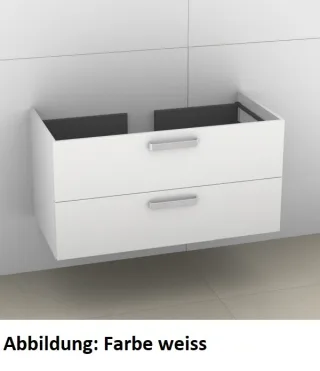 Artiqua 412 Waschtischunterschrank für Ventuno T0019 Sangallo Grau quer, 412-WU2L-I26-7152-432 412-WU2L-I26-7152-432