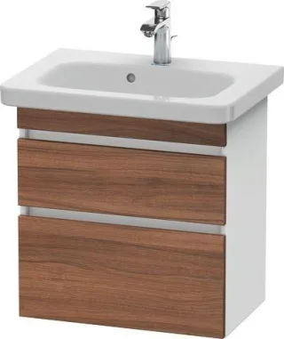 Duravit DuraStyle Waschtischunterbau wandhängend Nussbaum & Weiß Matt 580x368x610 mm - DS647907918 DS647907918