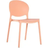 Lüllmann Besucherstuhl Designstuhl aus Polypropylen, Farbe rosé (1, 1 St), Designerstuhl aus Kunststoff, robust, pflegeleicht