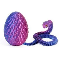Jumpeak Tierfigur 3d schlange,schlange spielzeug,3d tiere,tiere figuren,tiere spielzeug (ostergeschenke kinder, Länge der Schlange 30 cm,Höhe des Schlangeneis 8,5 cm(Schlange im Ei), Kinderspielzeug,Geburtstagsgeschenk,Weihnachtsgeschenke,10 Farben