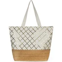 normani Strandtasche Große Strandtasche Kuredu, Handtasche mit Reißverschluss 19 Liter