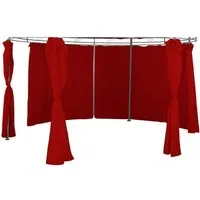 Linder Exclusiv GmbH Pavillonseitenteil 6er-Set Seitenteile für Pavillon Ø 3,5m rund Farbe wählbar Polyester, 178x180 cm, mit Befestigungsschlaufen