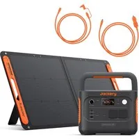 Jackery 1000 v2 Powerstation mit 100W Solarpanel & 5 m Verlängerungskabel & DC8020 Kfz-Ladekabel 30400 mAh (12, 230 V), 1070Wh/1500W Std. Schnellladung, für Camping & Notfall