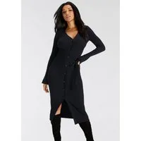 Bruno Banani Strickkleid wadenlang, elegant und feminin, aus Viskosemischung