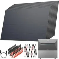 Solarway Balkonkraftwerk All In One mit Speicher 3680W komplett Steckdose - 5,4 kWh, Prismatische LiFePO₄-Zellen, (Anker SOLIX Solarbank 3 E2700 Pro), hoher Wirkungsgrad, Wasserdicht