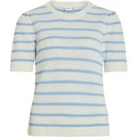 Vila Kurzarmpullover VIDALO O-NECK S/S STRIPE KNIT-NOOS