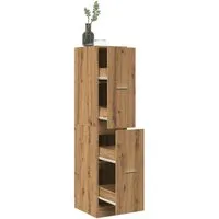 vidaXL Apothekerschrank 30 x 41 x 1445 cm Küchenschrank Apothekerschrank Artisan-Eiche 30x41x1