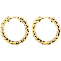 Firetti Paar Creolen Schmuck Geschenk Silber 925 Ohrschmuck Ohrringe gedrehte Optik