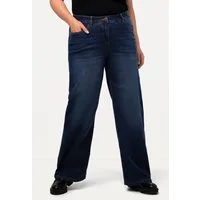 Ulla Popken Funktionshose Jeans Mary weites Bein 5-Pocket-Schnitt