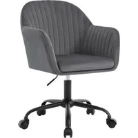 Woltu Schreibtischstuhl, Homeoffice Stuhl mit Rollen, Schminkstuhl höhenverstellbar