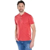 Engbers T-Shirt Herren Henley T-Shirt mit Knopfleiste, Feuerrot