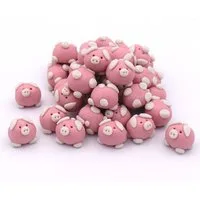 ROMBOL Denkspiele Spiel ERSATZFIGUREN - Ferkelspiel Schweinchen, Würfelspiel, Holzspiel