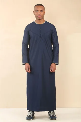 Herren Oman Eid Blue Thobe Saudi Emirati Jubba Robe