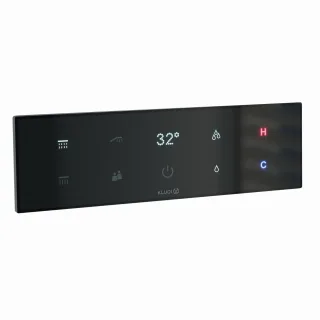Kludi TouchTronic Elektronisches Unterputz-Thermostat Touch Display Schwarz, 38310G1-00 38310G1-00