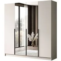 Lookway Kleiderschrank AUREL 4D KASCHMIR Drehtürenschrank mit Spiegel