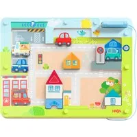 Haba Spiel Vario Stadt mit Magnetstift und magnetischen Motivplättchen, Magnetspiel