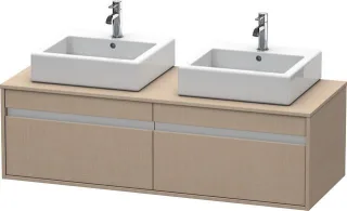Duravit Ketho Konsolenwaschtischunterbau wandhängend Leinen Matt 1400x550x426 mm - KT6697B7575 KT6697B7575