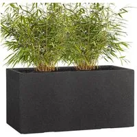 Pflanzwerk® Pflanzkübel TUB Premium Fiberglas Blumenkübel Frostbeständig mit Lotus-Effekt, Fiberglas - Handgefertigt - Rechteckig - Frostbeständig