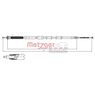 Metzger Handbremsseil hinten links Punto Grande Punto
