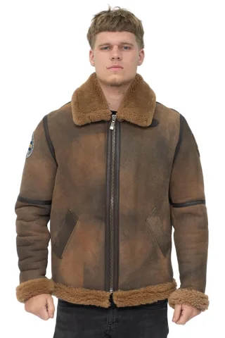 Herren B3 Schaffell WW2 Bomberjacke-Arnsberg