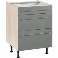 OPTIFIT Unterschrank Bern 60 cm breit, mit Schubkasten und 2 Auszügen,höhenverstellbare Füße