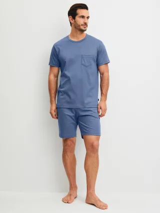 CALIDA - HERREN Pyjama kurz coastal fjord - Gr. - M