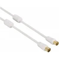 Hama 7,5m Antennen-Kabel 100db Koaxial-Kabel Video-Kabel, Koaxial, Koaxial (750 cm), Koax-Kabel für Full HD TV 4K UHD, 100 db 3x geschirmt, vergoldet, 7,5m