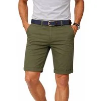 Geographical Norway Bermudas Chino Shorts kurze Hose Bermuda Knielang Stoff bequem mit Gürtel short