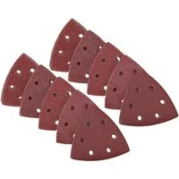 Veto Schleifdreieck Schleifdreiecke 100 Blatt Deltaschleifer Schleifpapier Sortiment 93mm, (100 St), für Deltaschleifer, 6 Löcher, Schleifblatt-Set