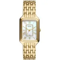 Fossil Quarzuhr RAQUEL ES5304, Armbanduhr, Damenuhr, Perlmutt-Zifferblatt, Datum, Edelstahlarmband
