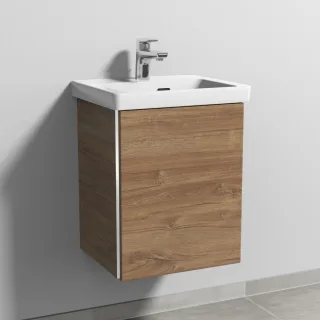 Sanipa 3way Waschtischunterbau zu Villeroy & Boch Subway 3.0 Waschtisch mit 1 Tür, Eiche-Kansas BR84359